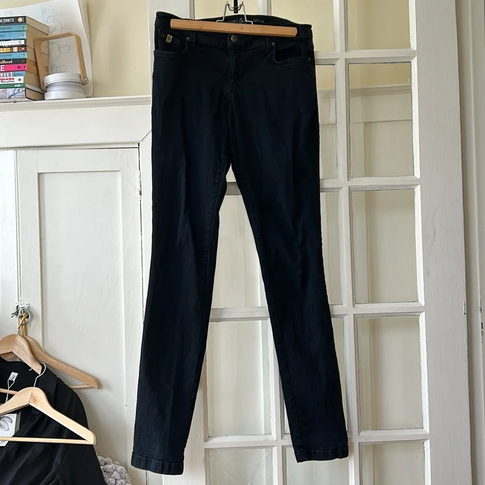 SECOND brand yoga jeans denim stretch black, light wear, size 27 - Picture 10 of 16